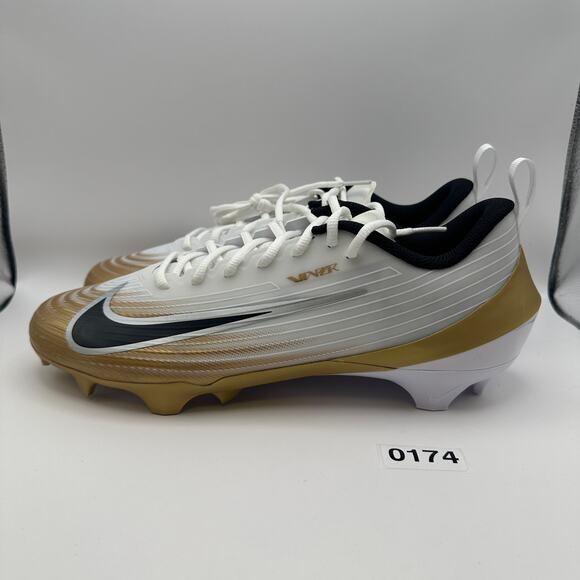 NIKE Men\'s 12 Vapor Speed 3 White/Gold Football Cleats FB3303-103 main image 7